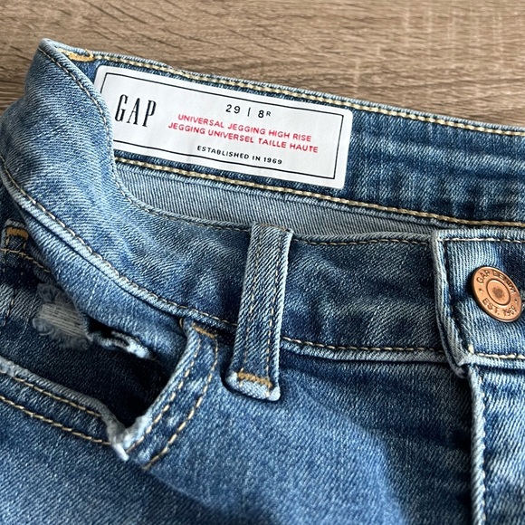 GAP High Rise Universal Jeggings Jeans Denim Size 8 - Picture 5 of 7